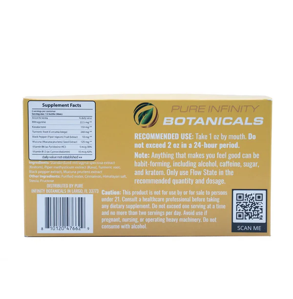 Flow State Kava Kratom Golden Milk 12CT Display image 2