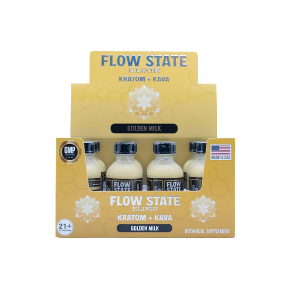 Flow State Kava Kratom Golden Milk 12CT Display image 0